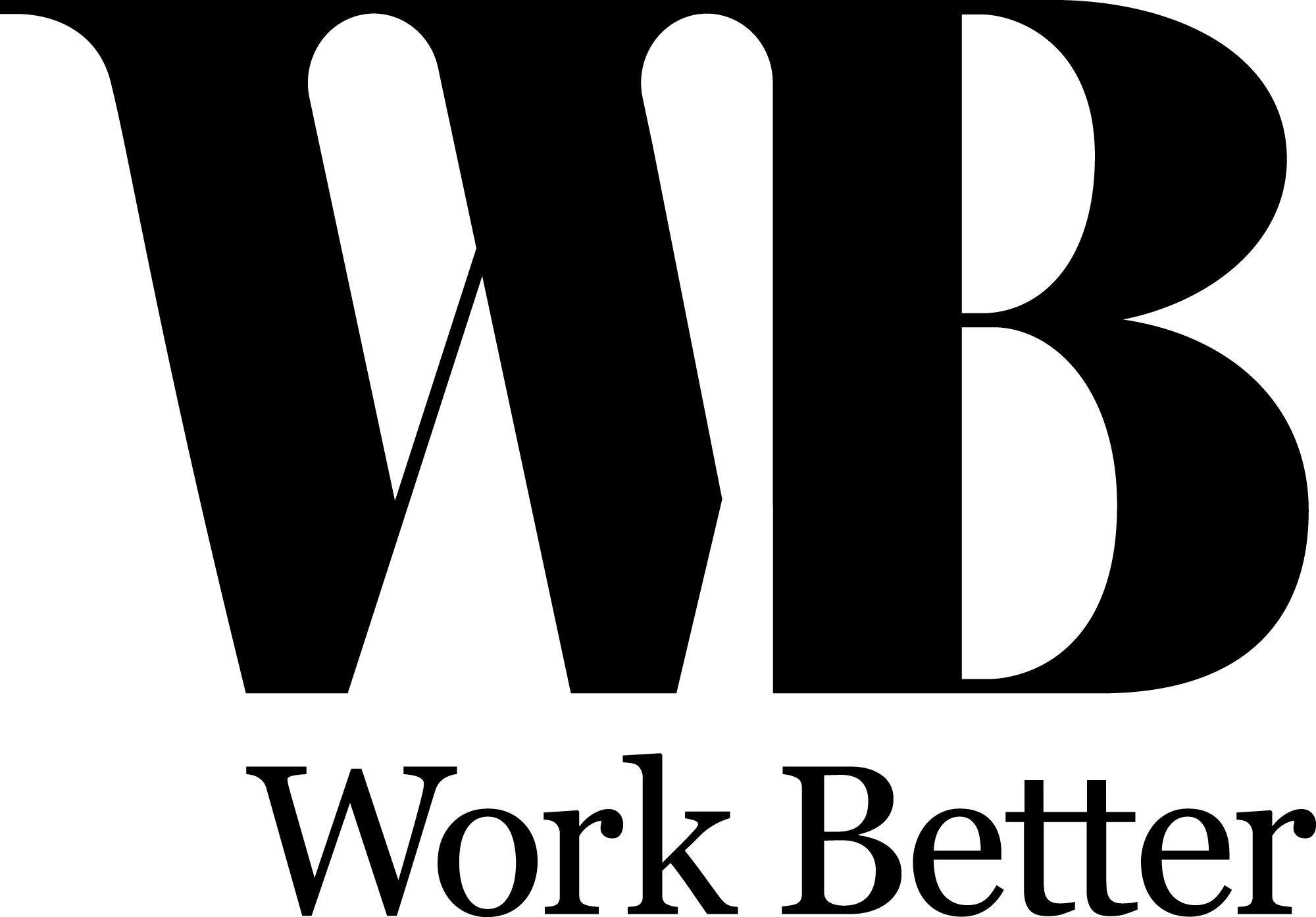 Black font Work Better logo